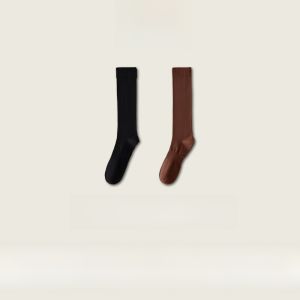 miiow | Mens Long Tube Socks Pure Cotton High Tube Mid Tube Business Cotton Thick Winter Warm Breathable Comfortable Casual Socks