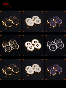 Nút Nhựa Cao Cấp Metal Shirt Button POLO Shirt Collar Button Four Eyes Small Button Home Fabric Sewing DIY Accessories