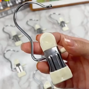 ​​สแตนเลสหนีบหมวก-ผ้าพันคอ มัลติฟังก์ชัน ใช้ในตู้เสื้อผ้า/ห้องน้ำ​​