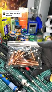 COD Mata Solder 1 Set Lengkap / Mata Solder Full Set Tembaga Asli / Set Mata Solder Iron Tip Nonmagnetic Tembaga 15 PCS for Hakko 936 - 556