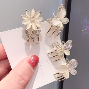 Jepit Rambut Wanita Aksesoris Rambut Fashion Bunga Gold Elegant / Hair Clip Mini