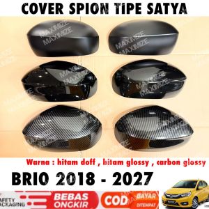 Cover Spion Brio Satya 2018 2020 2023 2024 2025 2026 2027 Hitam Doff Glossy Carbon
