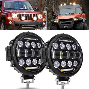 7-inch 60w Round LED Spotlight: Super Bright Offroad Work Light & Adjustable Mounting Bracket