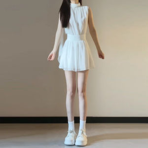 Homecore | Island Resort Style Slimming Sleeveless White Dress for Petite Summer Wear
