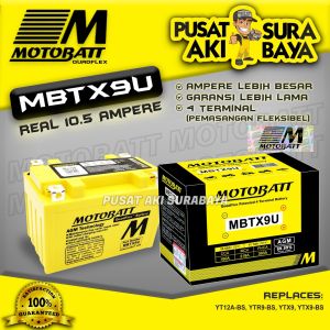 OFFICIAL MOTOBATT GEL MBTX9U 10.5 AH ORIGINAL AKI MOTOR KYMCO 125 SERIES DINK 150