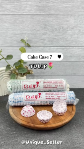 [Isi1000] Cake Case 7 MOTIF TULIP Anti Minyak Greaseproof Paper Kertas Alas Pie Susu Mochi Kue Pia