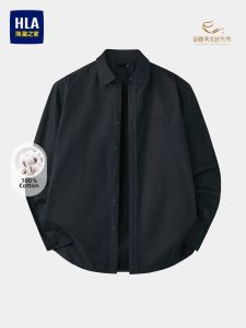 HLA | Áo Sơ Mi Dài Tay Cotton Phong Cách Thường Ngày