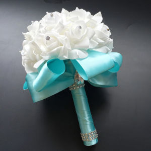 Bridal Bridesmaid Wedding Bouquet Roses Artificial Holding Flowers Mariage Bouquet Wedding Accessories