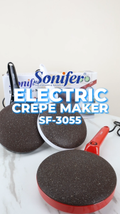 Sonifer Electric Crepe Maker 20cm Non-Stick 10 Seconds easy heating Household Pancake Machine Portable Breakfast Maker Auto-thermostat control Energy saver