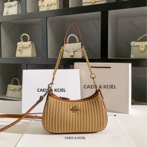 Túi Đeo Vai Nữ Mùa Hè Thời Trang Cầm Tay Đeo Chéo Đeo Nách Chất Liệu Cotton Dệt Kiểu Dáng Hobo Có Khóa Kéo Đa Năng