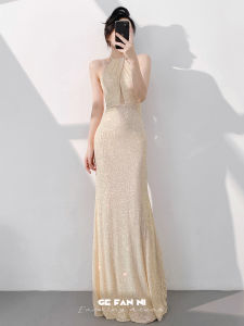 Elegant Unique Evening Gown Fish Tail Design