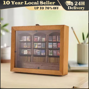 Relief Anxiety Bookshelf With 200 Book Miniature Wooden Bookshelf Ornament Stress Reliever Shake Away Your Anxiety Gift