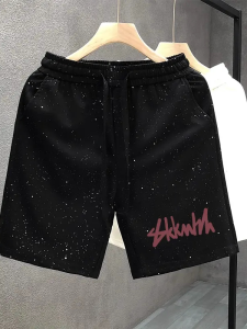 Quần Short Thể Thao Thường Ngày Mùa Hè Cho Nam Cỡ Lớn 300 Pound Quần Năm Điểm Sáng Bóng Rộng Rãi Thoải Mái Thoáng Khí