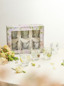 LOTUS BLUE | Stylish Niche Glass Cup Set Gift Box