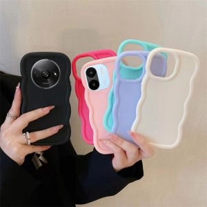New Casing Redmi A3 A2+ A2 A1+ A1 Note 11 Pro 11S Plus 4G 5G Ins Simple Fashion Simple Macaron Wave Border Phone Case Cartoon Solid Colors Silicone Soft Cover 2024