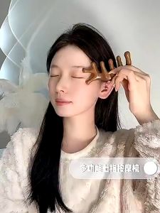 Massage Comb Resin Scalp Body Meridian Blood Circulation Anti-static Sandalwood Multifunctional Head Massager Facial Nose Scraper Hair Tools