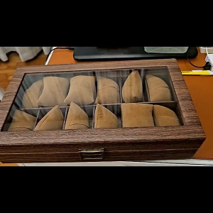23610 12 Classic Wooden Watch Box Multiple Slots Display Case Slots Wooden Watch Collection Box Case Organizer Transparent Jam Tangan Mewah 手表盒