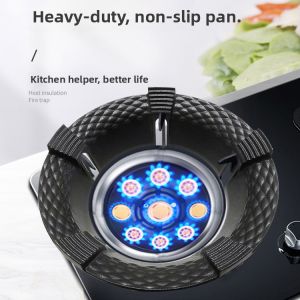 Iron Kitchen Stove Windshield Home Gas Stove Fire Gathering Energy Saving Ring Universal Anti Slip Windproof Kitchen Shelf