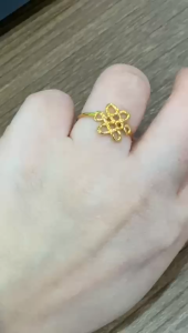 Poh Heng Jewellery 22K Eternity Knot Ring in Yellow Gold[Price By Weight]