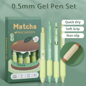 4pcs/Set 0.5mm ST Quick Dry Gel Pens Smooth Writing Retractable Ballpoint Pens Office Student School Stationery Supplies