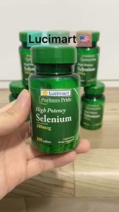 Viên Uống Hỗ Trợ Ngăn Ngừa Ung Thư Tăng Cường Đề Kháng High Potency Selenium 200mcg Puritans Pride hũ 100 viên [Hàng Mỹ]