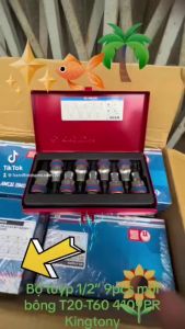 Bộ tuýp 1/2″ 9pcs mũi bông T20-T60 4109PR Kingtony