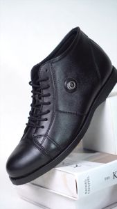 Sepatu Boots Pria Casual Ankle Boots Kulit Sapi Semi Pantofel LU2110