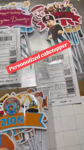 CONSTRUCTION CAKE TOPPERS with personalized name at age.