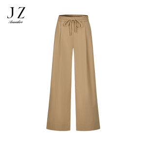Casual Sporty Straight Leg Pants Womens Summer New Style Comfortable Elastic Waist Loose Fit Trousers by Jiuzi Annakou