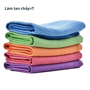 5 Chiếc Khăn Lau Bát Đĩa Microfiber Siêu Thấm Hút Thân Thiện Với Môi Trường Khăn Lau Cho Nhà Bếp Kính Cửa Sổ Chống Dầu Mỡ Khăn Lau