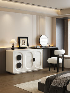 Black White High-End Modern Bedroom Dressing Table with Drawers