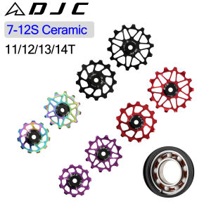 Djc Xe Đạp Bánh ròng rọc Vòng bi gốm oilslick 11t 12t 13t 14t MTB xe đạp đường trường cho Derailleur xe đạp đường núi Xe đạp đường trường Bánh Xe Dẫn pl104