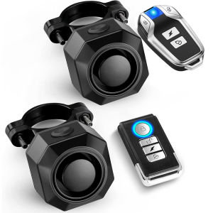 USB Rechargeable Bike Alarm with Remote Control Wireless Bicycle Vibration Alarm Motorcycle Alarm Security Protection