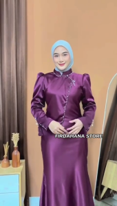 Amania Dress Gamis Baju Gaun Satin Silk Payet Duyung Bridesmaid Kondangan Wisuda Lamaran Pesta Gamis Lebaran 2026 firdahana store slimfit viral trend kekinian pesta