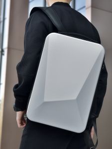 Business Mens Backpack 17 Inch Gaming Laptop Hard Shell Computer Bag Waterproof Cool Stereo Dual Back Bookbag for Youth