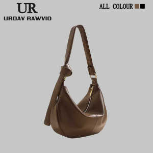 URDAV Womens Dumpling Bag Casual Commuter Large Capacity Shoulder Crossbody Bag Soft PU Leather Polyester Lining Zipper Closure