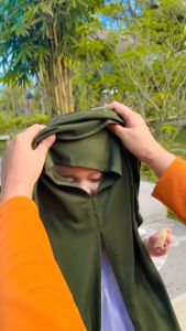 Jilbab Segitiga Instan Masha Anak Jersey Hijab / kerudung Anak Instan Premium