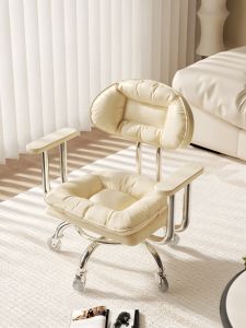 Universal Wheel Small Stool with Backrest Slide Wheel Shoe Changing Stool Silent Childrens Board Stool Wheel Mobile Chair