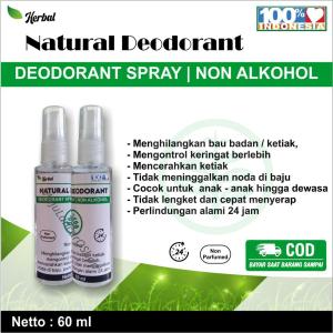 Natural Deodorant penghilang bau ketiak dan kaki 60 ml