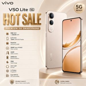 vivo | NEW vivo V50 Lite 5G 8GB RAM 256GB Storage 50MP Sony Camera 120Hz AMOLED 6500mAh Battery 90W FlashCharge Funtouch OS 15