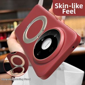 QI MEI. CASE | Leather High-Quality Multi-Model Compatible Phone Case with Swivel Stand Magnetic