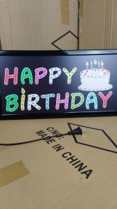 ป้ายไฟLED HAPPY BIRTHDAY ป้ายไฟหน้าร้าน เม็ดLED เเบบประหยัดไฟ ป้ายไฟอักษร ตกแต่งหน้าร้าน