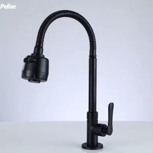Pelise Kitchen Faucet 360° Flexible Pull Faucet with Sprayer Stainless Sink Wash Tap