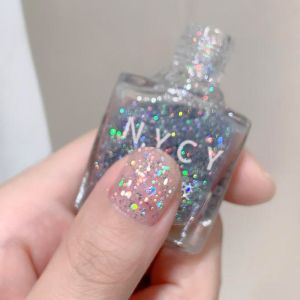 LTK Sparkling Silver Nail Polish Set Quick Dry Shiny White Enhancing Student Girl Friendly No Baking Long Lasting Nail Art Tools