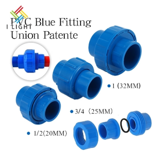(Fast&COD)PVC Blue Union Patente 1/2" 3/4" 1" Water Pipe Joint PVC Pipe Fittings