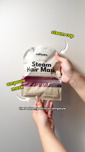 Rehues 7-Minute Steam Hair Mask Salon-Grade Repair. Deep Nourishment for Stronger Shinier Hair with Hydrolyzed Keratin for Heat Damaged Hair/ Bleached Hair/ Dyed Hair/ Toned Hair