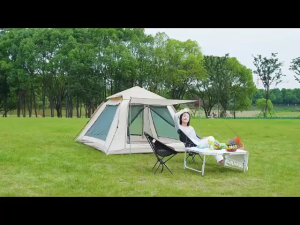 【Five-year warranty】เตนท์แคมป์ปิ้ง เต้นท์ นอน 3-4 คน 5-8 คน เต้นสนามกันฝน เต้นท์แคมปิ้ง เต๊นท์ระบายอาศดี เต็นท์สี่ด้าน ระบายอากาศได้ดี กันลม กันฝน เต้นท์กลางแจ้ง เต๊นท์แคมป์ปิ้งขนาดใหญ่ เต็นท์นอน เต็นท์พับได้