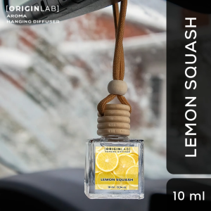 OriginLab- LEMON SQUASH - Aroma Hanging Diffuser - Car Freshener - Odor Eliminator - Car Perfume Diffuser - Room Scents