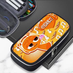 Sprunki Rhythm Box Pencil Case Large Capacity Childrens Stationery Storage Bag Oxford Cloth Cartoon Print School Supplies