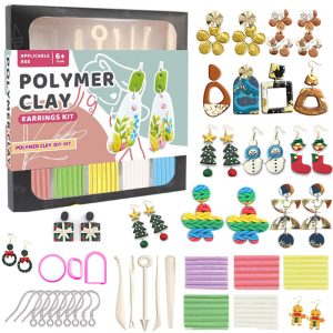 DIY Polymer Clay Earrings Making Kit for Adults Create Your Own Unique Dainty Boho Earrings All In One Craft Set for Women Teens Girls Gift